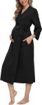 Women's Maternity Sleepwear,Labor/Delivery/Nursing/Hospital Nightgown Kimono Robes Long Pregnancy Loungewear