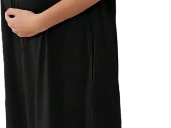 Women's Maternity Nursing Nightgowns Labor and Delivery Gown Button Ruffle Cap Sleeve Long Pajama Dress