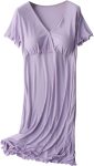Nursing Dress Maternity Nightgown Sleepwear for Breastfeeding Maternity Dress Comfy Loungewear for Pregnancy