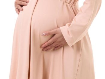 Womens Nursing Maternity Nightgown for Breastfeeding, Labor and Delivery Gown, Long Sleeve Postpartum Night Gown