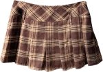 Women's Plaid Mini Skirt – Ruffled Flared Skirt