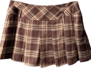 Women's Plaid Mini Skirt – Ruffled Flared Skirt