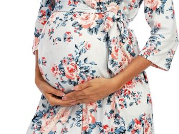 Maternity Hospital Robe Labor and Delivery Nursing Robe Maternity Sleepwear Pregnancy and Postpartum Breastfeeding