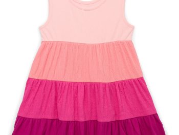 Toddler Girls Tiered Colorblock Dress, Sizes 12M-5T