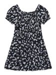 Tween Girls Floral Print Puff Sleeve Peasant Dress, Sizes 4-18