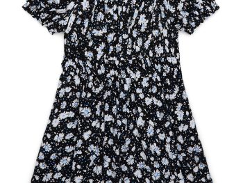 Tween Girls Floral Print Puff Sleeve Peasant Dress, Sizes 4-18