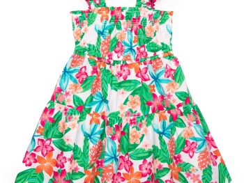 by  Girls Cotton Smocked Dress with Flutter Straps, Sizes 4-18